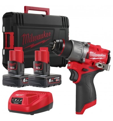 Milwaukee 4933479870 M12 FPD2-602X Accu-compactslagboormachine 12V 6.0Ah Li-Ion in HD Box