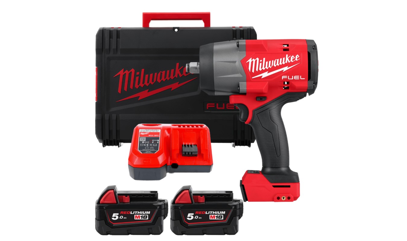 Milwaukee 4933492783 M18 FHIW2F12-502X 1/2" Fuel Accu Slagmoersleutel met frictiering 18V 2x 5.0Ah in HD-Box