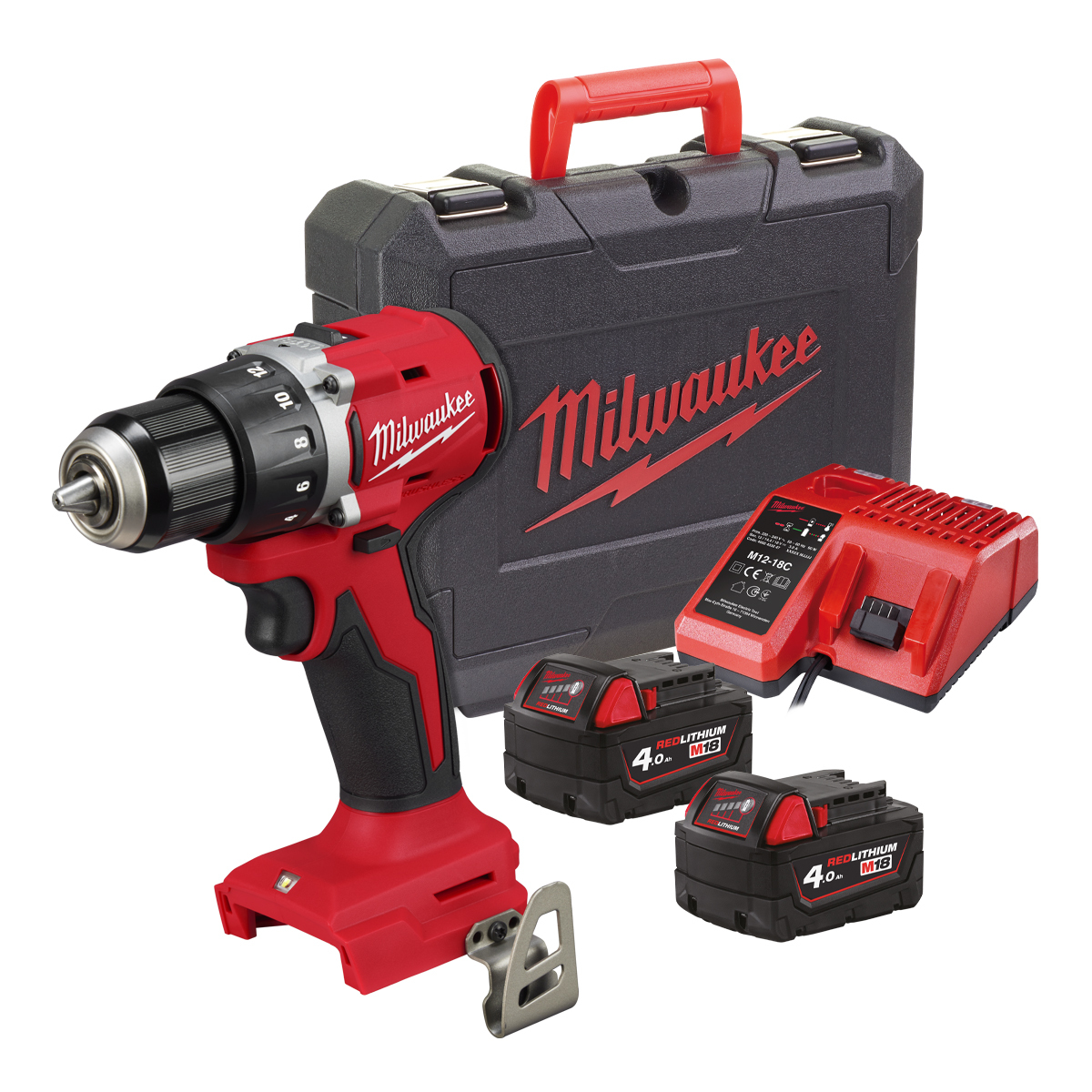 Milwaukee 4933492834 M18 BLDDRC-402C Accu Boorschroefmachine 18V 4.0Ah Li-Ion