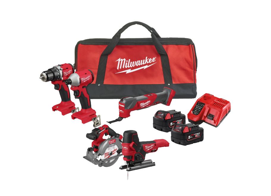 Milwaukee 4933492838 M18 BLCPP5A-502B M18 FUEL™ powerpack - 5 machines 18V 5.0Ah Li-Ion in tas