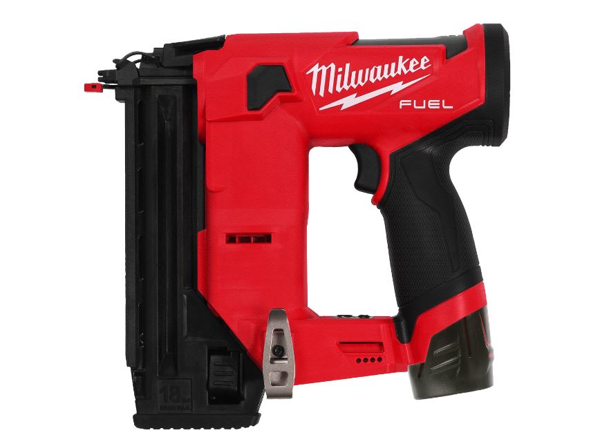 Milwaukee 4933493355 M12 FCN18GS-202X Rechte Minibrad Tacker 18GA 16-38mm 12V 2.0Ah Li-Ion in HD Box