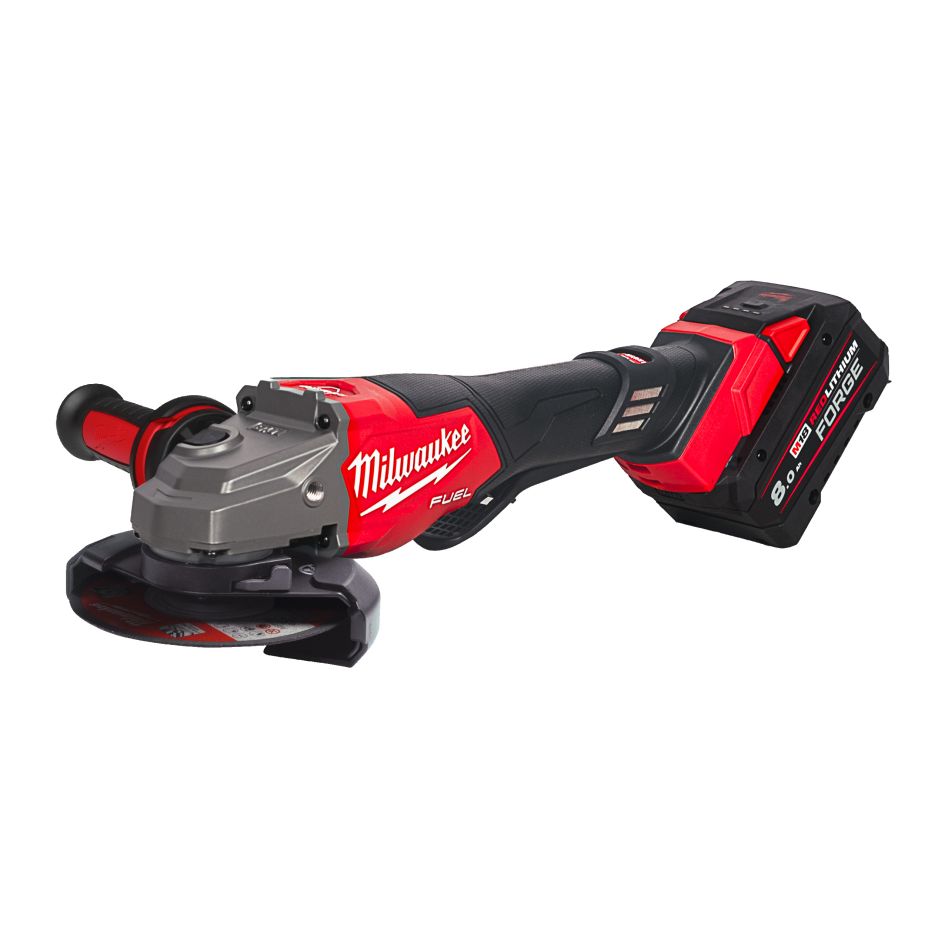 Milwaukee 4933493420 M18 FHSAGO125VXPDB2-802X FUEL™ 125 mm haakse slijpmachine met rem, variabele snelheid en ONE-KEY™ 18 V 2x 8 Ah in HD-Box
