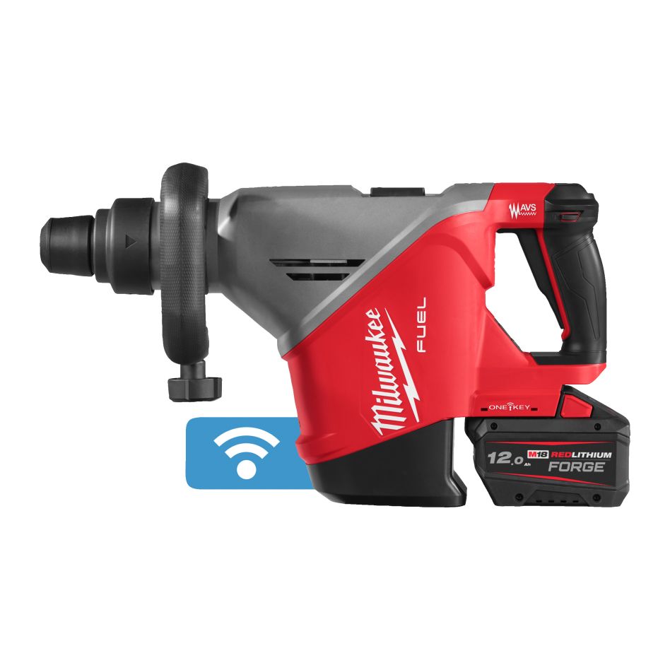 Milwaukee 4933493449 M18 ONE-KEY 7kg SDS-Max Accu Breekhamer 2x 18V 12.0Ah accu's en lader in koffer