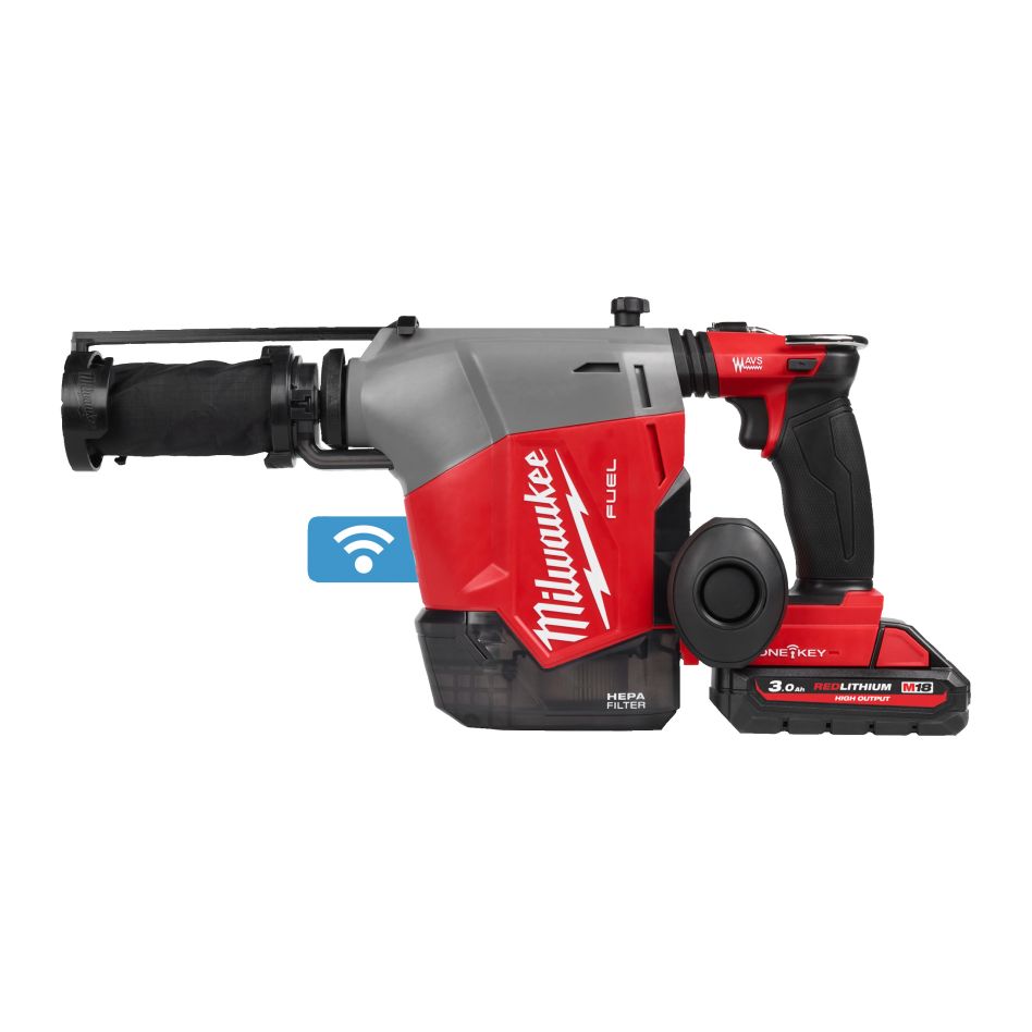 Milwaukee 4933493533 M18 FHAFOH16-302X FUEL™ 16 MM SDS-PLUS Accu boorhamer met geïntegreerde stofafzuiging 18 V 2x 3.0 Ah in HD-Box