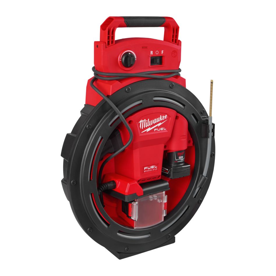 Milwaukee 4933498378 M12 HSFSM-602 Accu-rioolreinigingsmachine Hoge snelheid 2x 12V 6,0Ah accu en lader in doos
