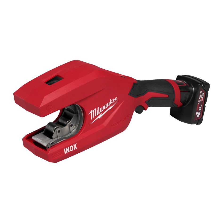 Milwaukee 4933498605 M12 PCSS54-402C RAPTORXL Accu-pijpsnijder RVS 2x 4,0 Ah accu en lader in koffer