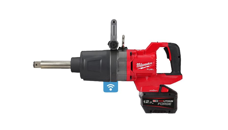 Milwaukee 4933499251 M18 ONEFHIWF1D-121C One-Key 1" Fuel Accu Slagmoersleutel D-greep + verlengde as 18V 12Ah Li-Ion