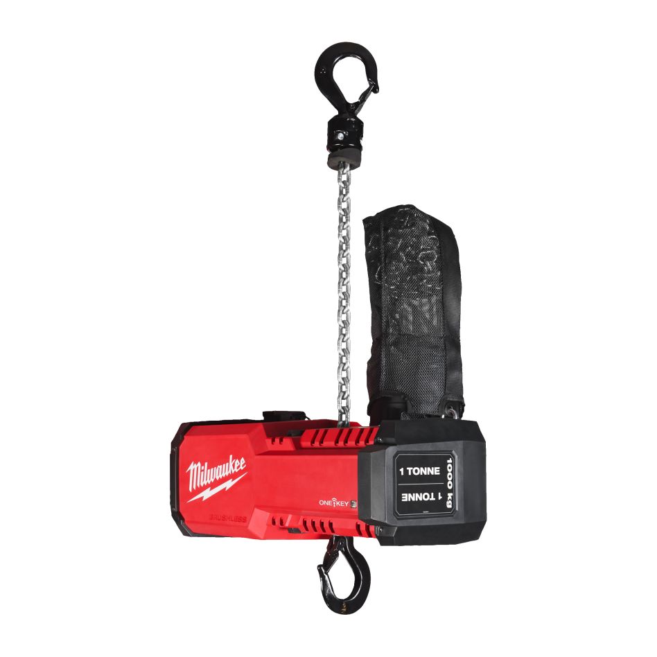 Milwaukee 4933500224 M18 BLCHTO-121 ONE-KEY Accu-kettingtakel 1ton 1x 12Ah FORGE accu en lader brushless