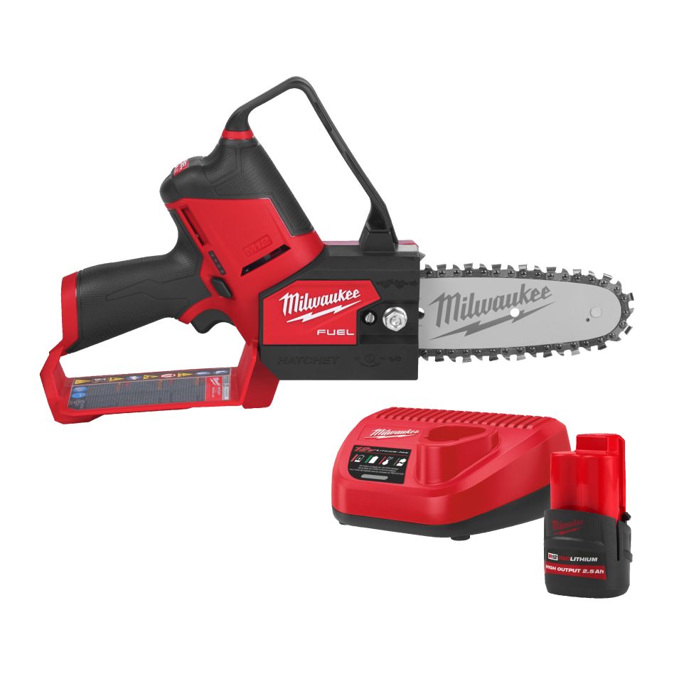 Milwaukee 4933501917 M12 FUEL HATCHET Accu Snoeizaag 15 cm 1x 12V 2.0Ah accu en lader in doos