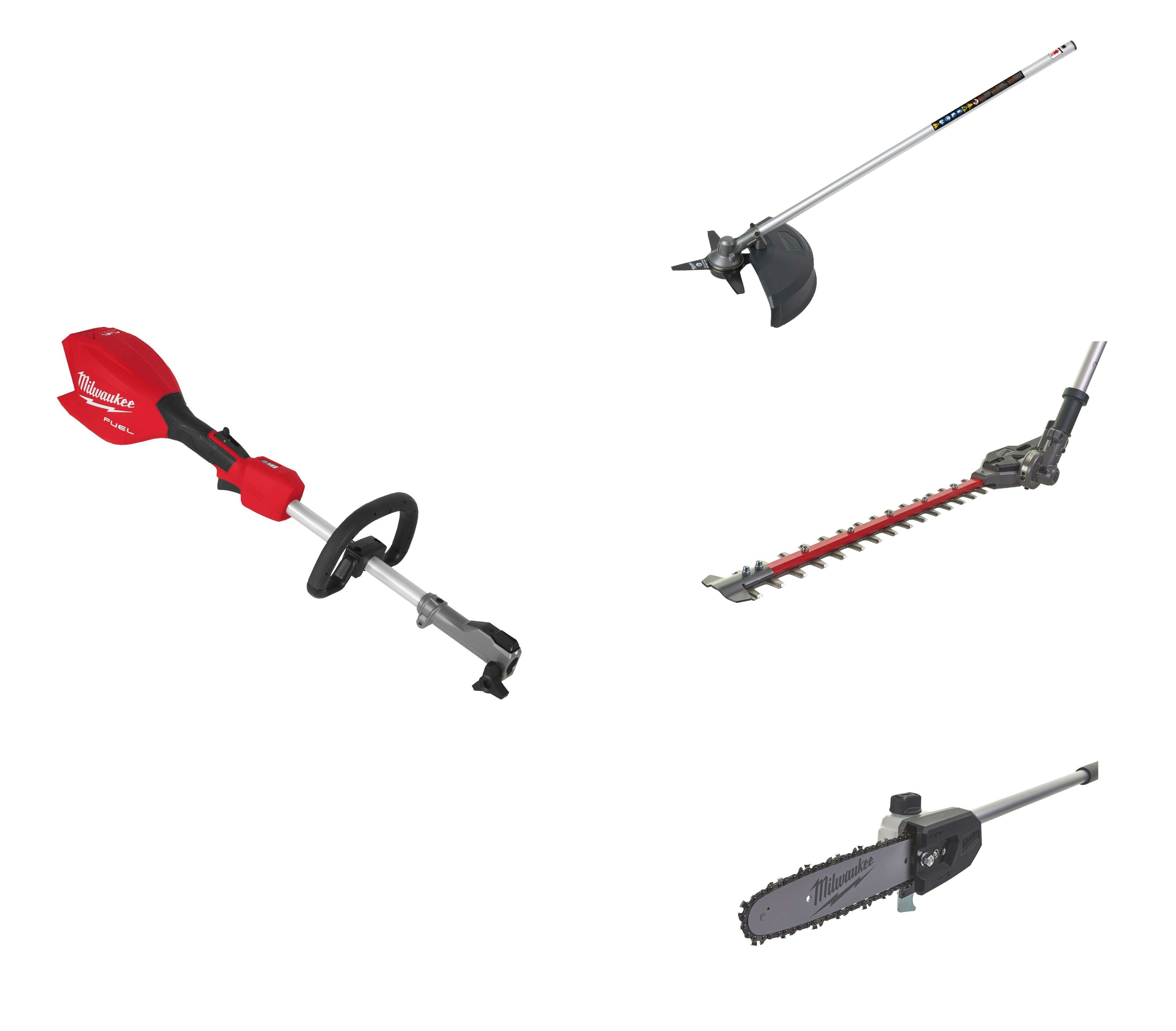 Milwaukee M18FOPH M18 FUEL Outdoor Power Head basis + kettingzaag, heggeschaar en bosmaaier hulpstukken excl. accu en lader