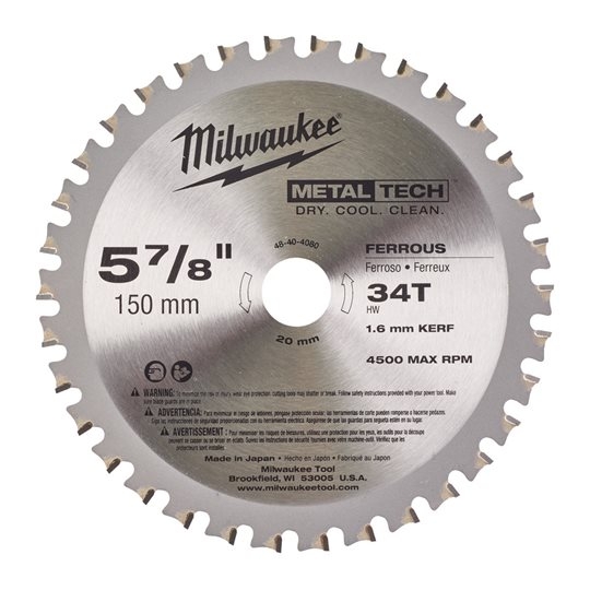 Milwaukee Accessoires 48404080 Zaagblad voor metaal 150 x 20 x 34T