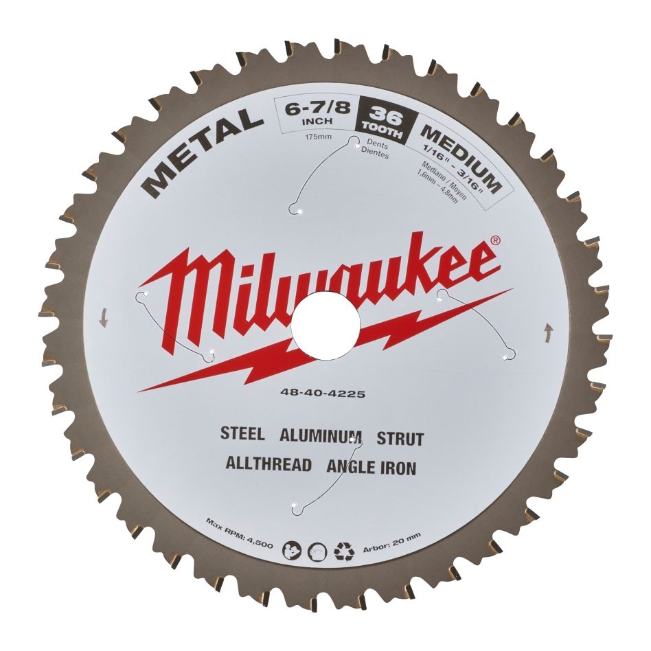 Milwaukee Accessoires 48404225 Cirkelzaagblad P M 174x20x1,6x60