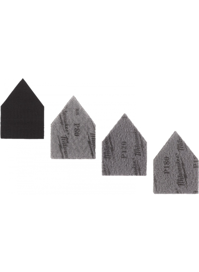 Milwaukee Accessoires 48805405 Mesh Schuurvellen Set 67 x 92 mm K80/K120/K180 voor M12 FDSS 12 stuks 48805405