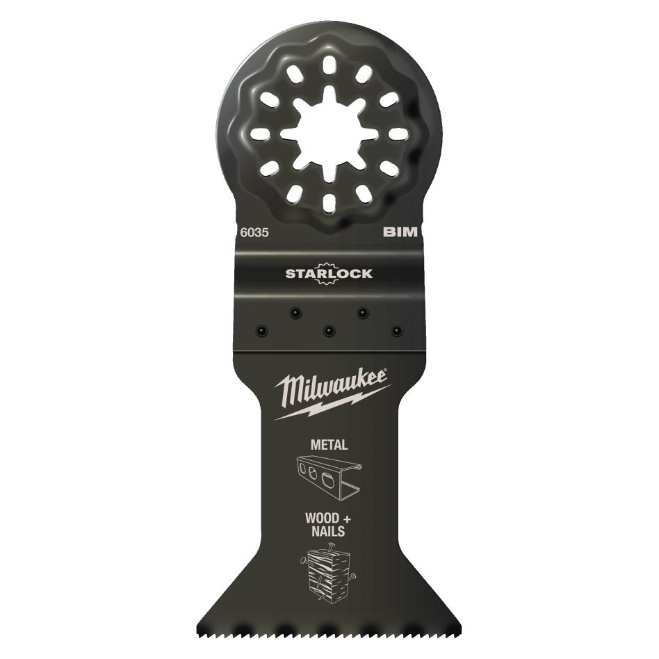Milwaukee Accessoires 48906527 OMT SL Hout met nagels 65 mm Bi-Metalen invalzaagblad