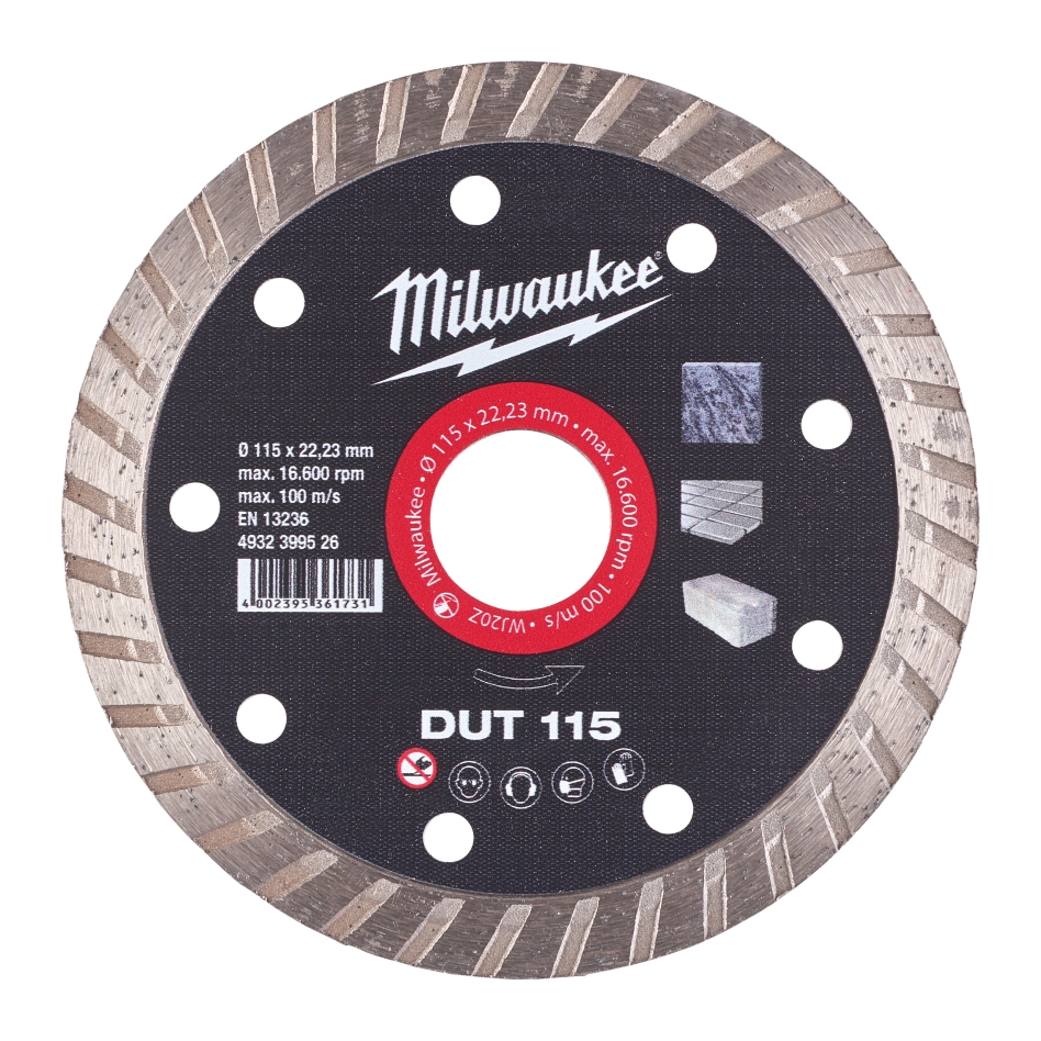 Milwaukee Accessoires 4932399526 Diamantdoorslijpschijf DUT 115
