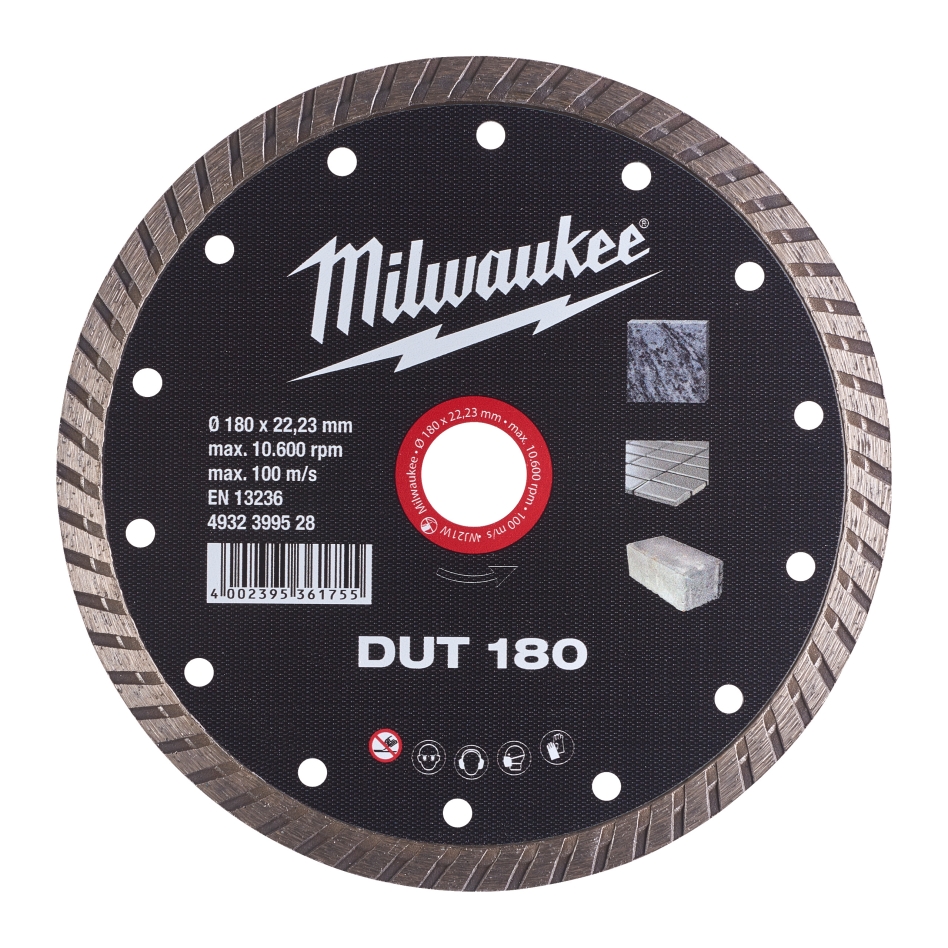 Milwaukee Accessoires 4932399528 Diamantdoorslijpschijf DUT 180