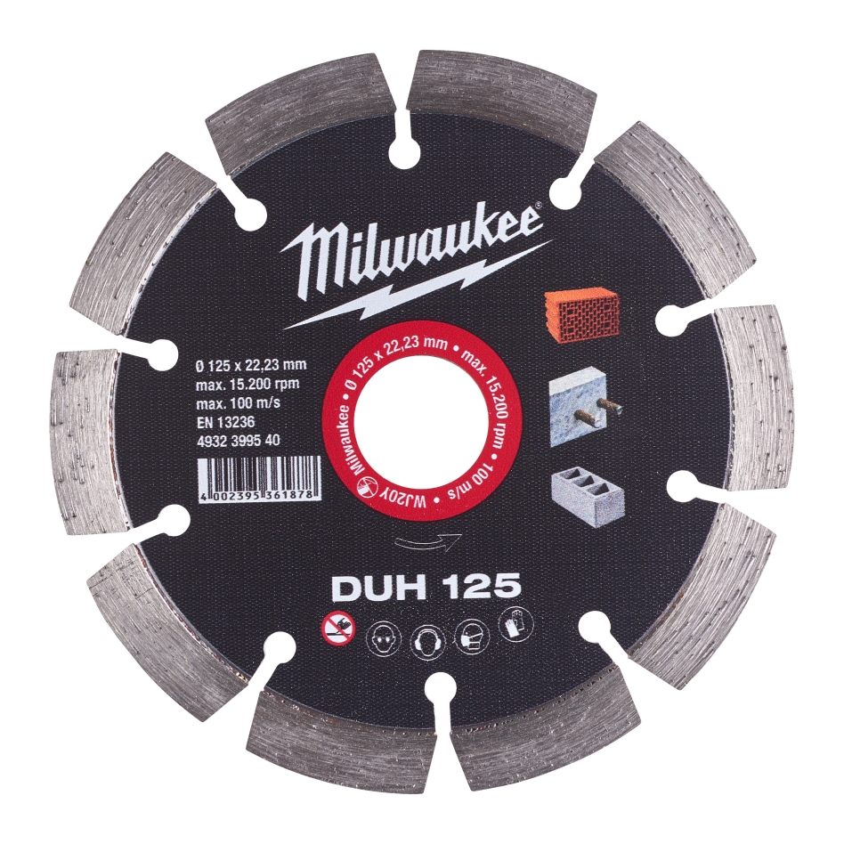 Milwaukee Accessoires 4932399540 Diamantdoorslijpschijf DUH 125