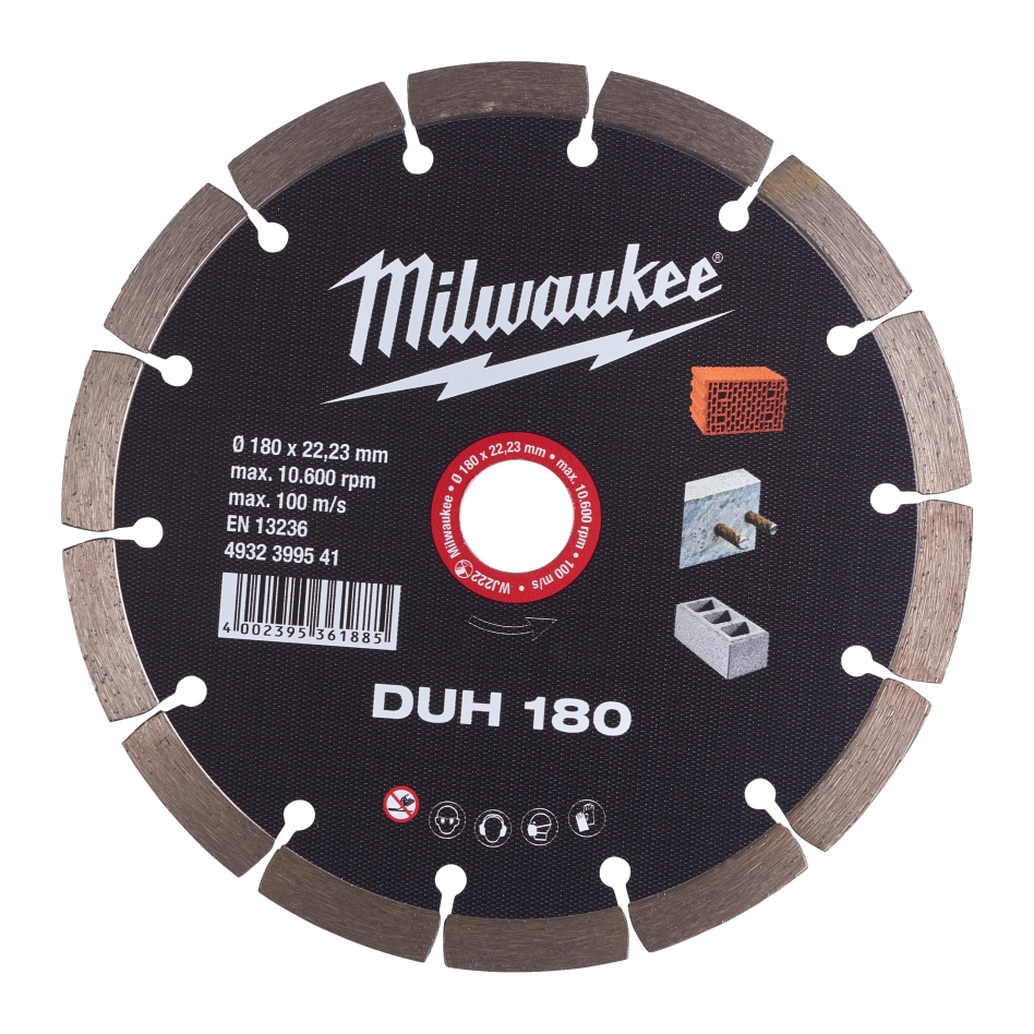 Milwaukee Accessoires 4932399541 Diamantdoorslijpschijf DUH 180