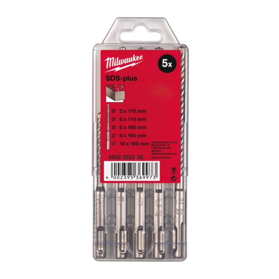 Milwaukee Accessoires 4932352338 SDS-Plus borenset 5-delig