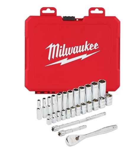 Milwaukee Accessoires 4932464943 Doppenset met Ratel 28-Delig