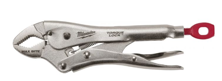 Milwaukee Accessoires 4932471730 7" Griptang met vergrendel klem Gebogen bek 170 mm