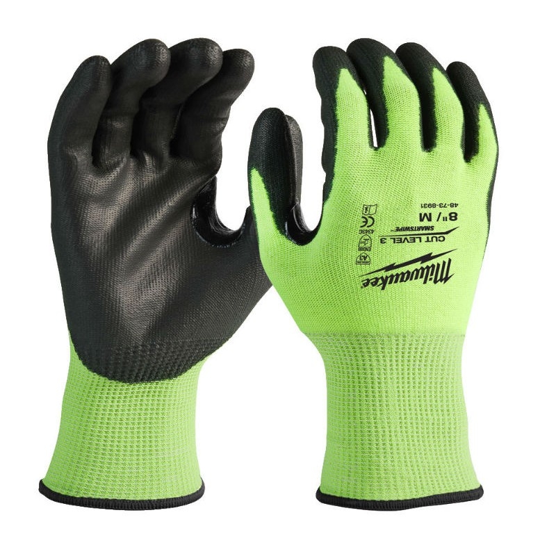 Milwaukee Accessoires 4932478132 Hi-vis werkhandschoenen snijklasse 3/C - L/9 - 1 paar