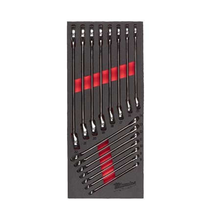 Milwaukee Accessoires 4932479827 Max Bite Combinatiesleutel Set Foam Inlay 15-delig