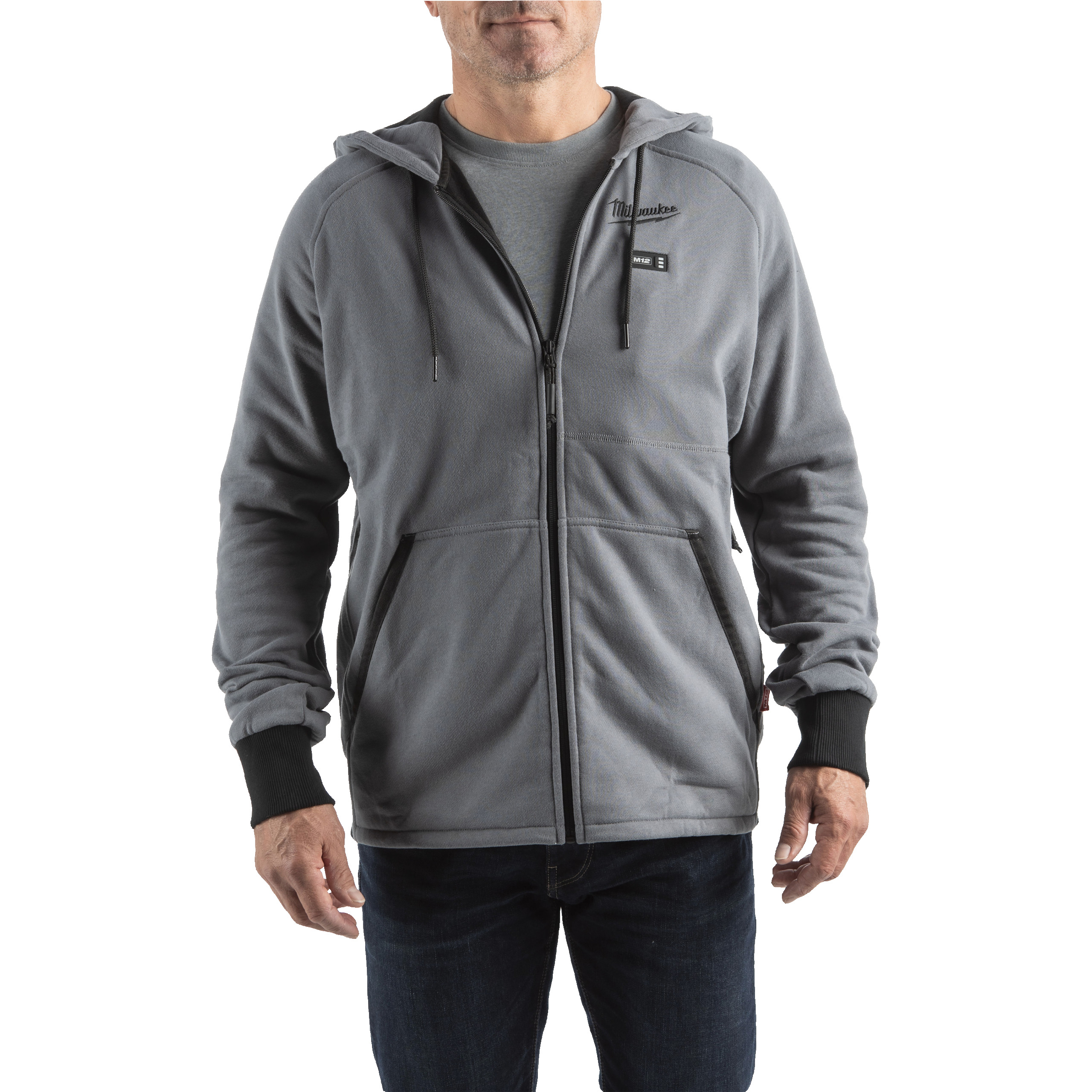 Milwaukee Accessoires 4932480068 M12 HHGREY4-0 L Verwarmde Hoodie 12V excl. accu's en lader