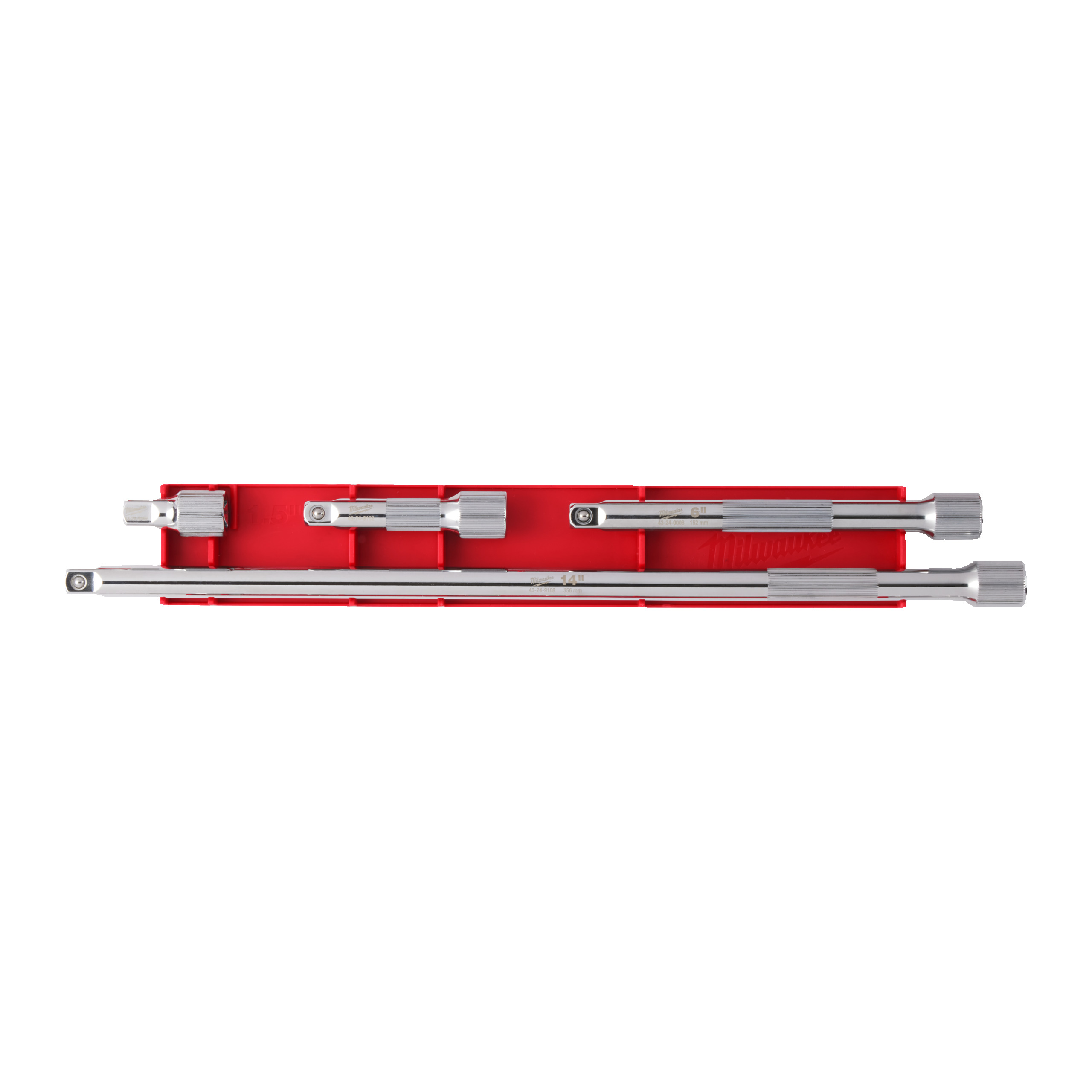 Milwaukee Accessoires 4932480638 Dop 3/8˝ verlengstukken set (4-delig)