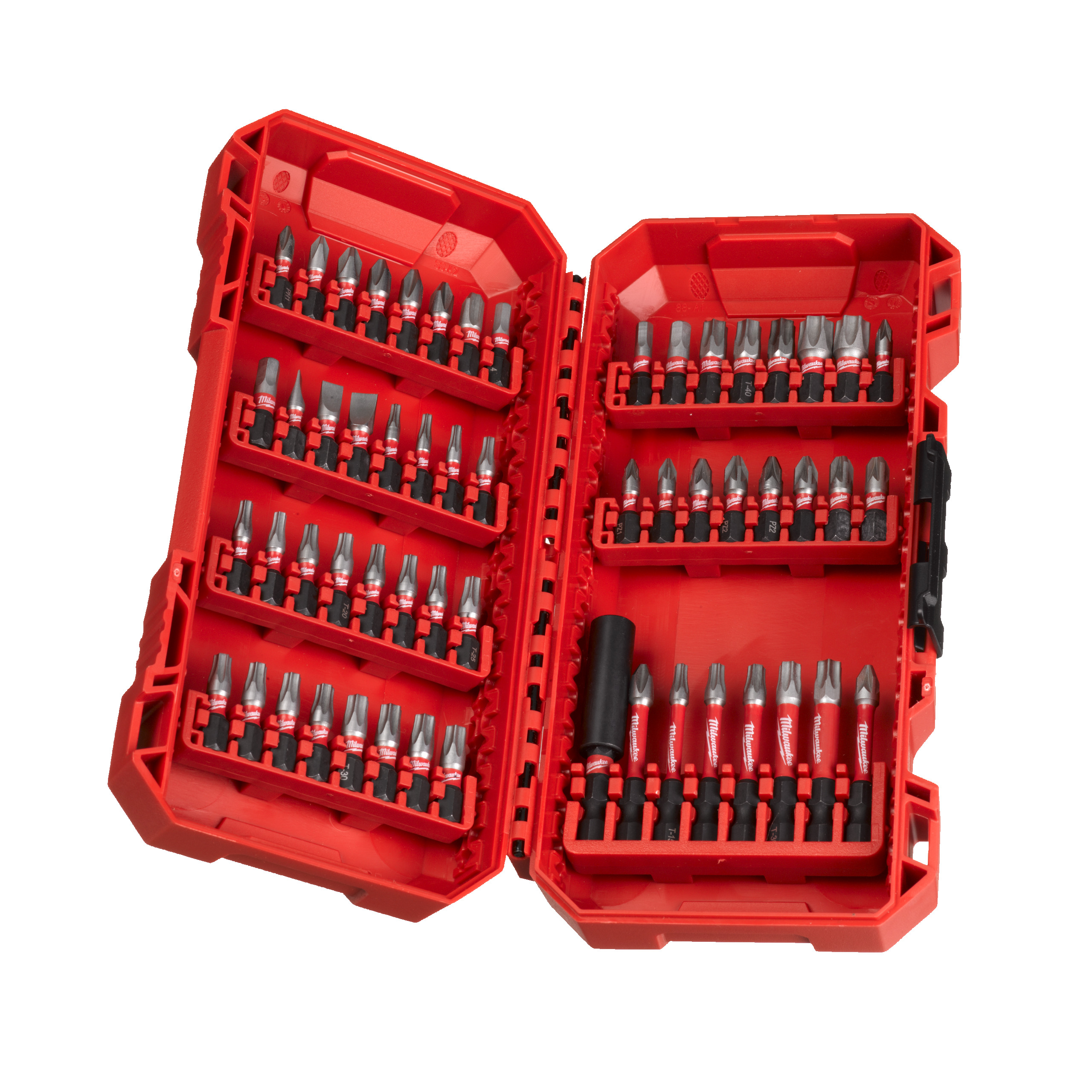 Milwaukee Accessoires 4932492006 SHOCKWAVE Bit Set PACKOUT Ready Box 48x 25mm & 7x 50mm & 60mm Bithouder