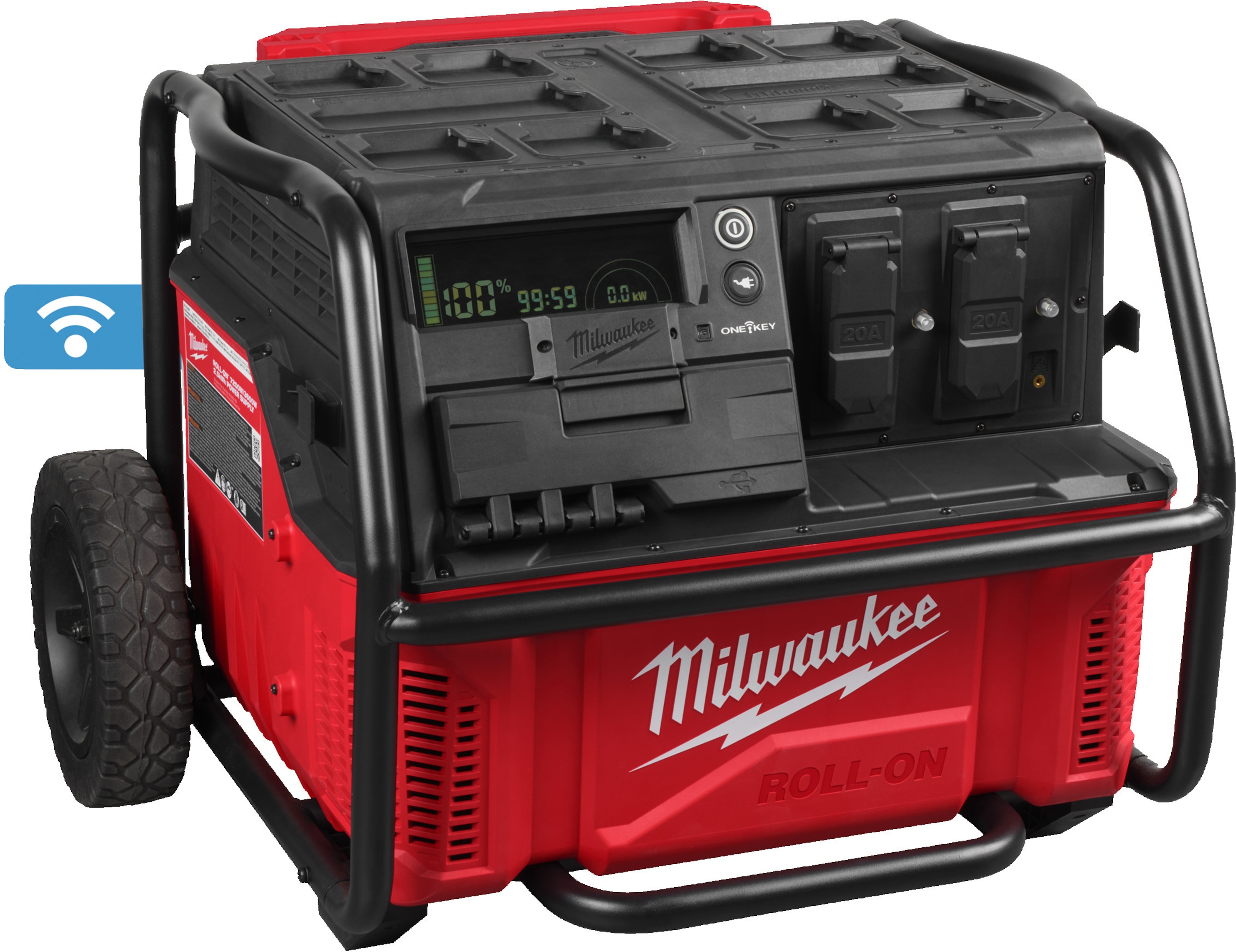 Milwaukee Accessoires 4933492133 ROLL-ON 7200/ 3600 W 2.5 KWH Stroomtoevoer Generator