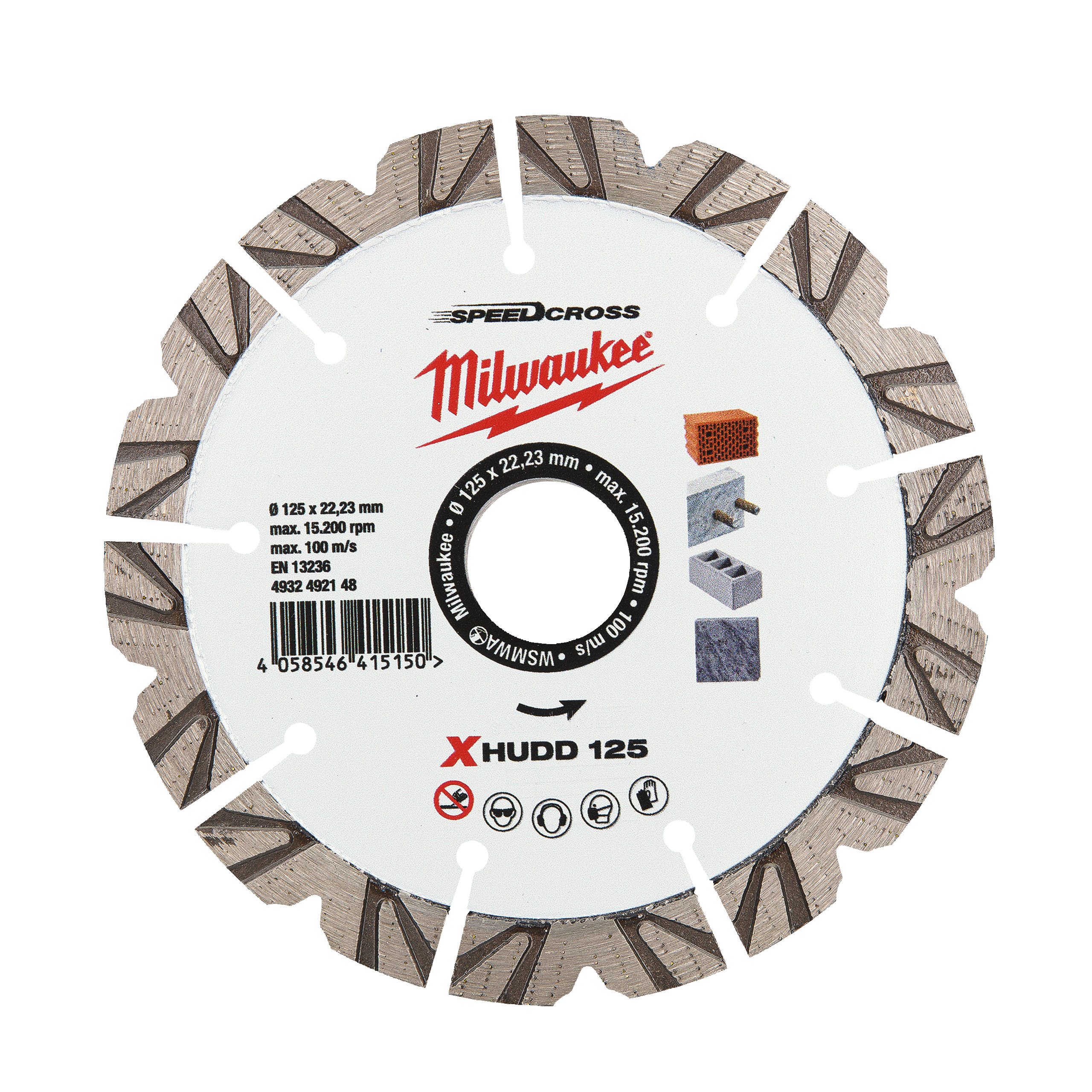Milwaukee Accessoires 4932492148 Premium Speedcross X-HUDD Diamantschijf 125 mm
