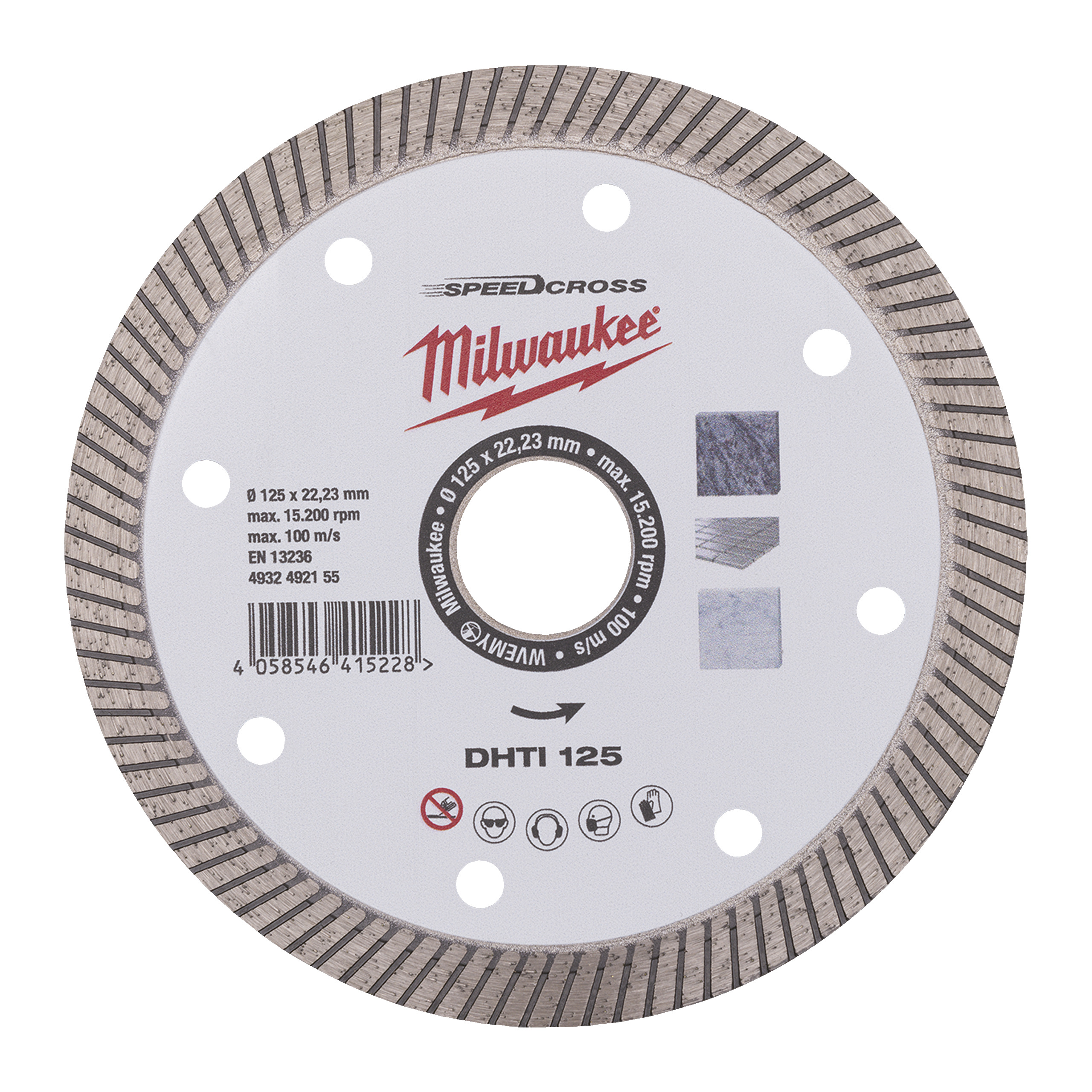 Milwaukee Accessoires 4932492155 Speedcross DHTi Diamantschijf 125 mm