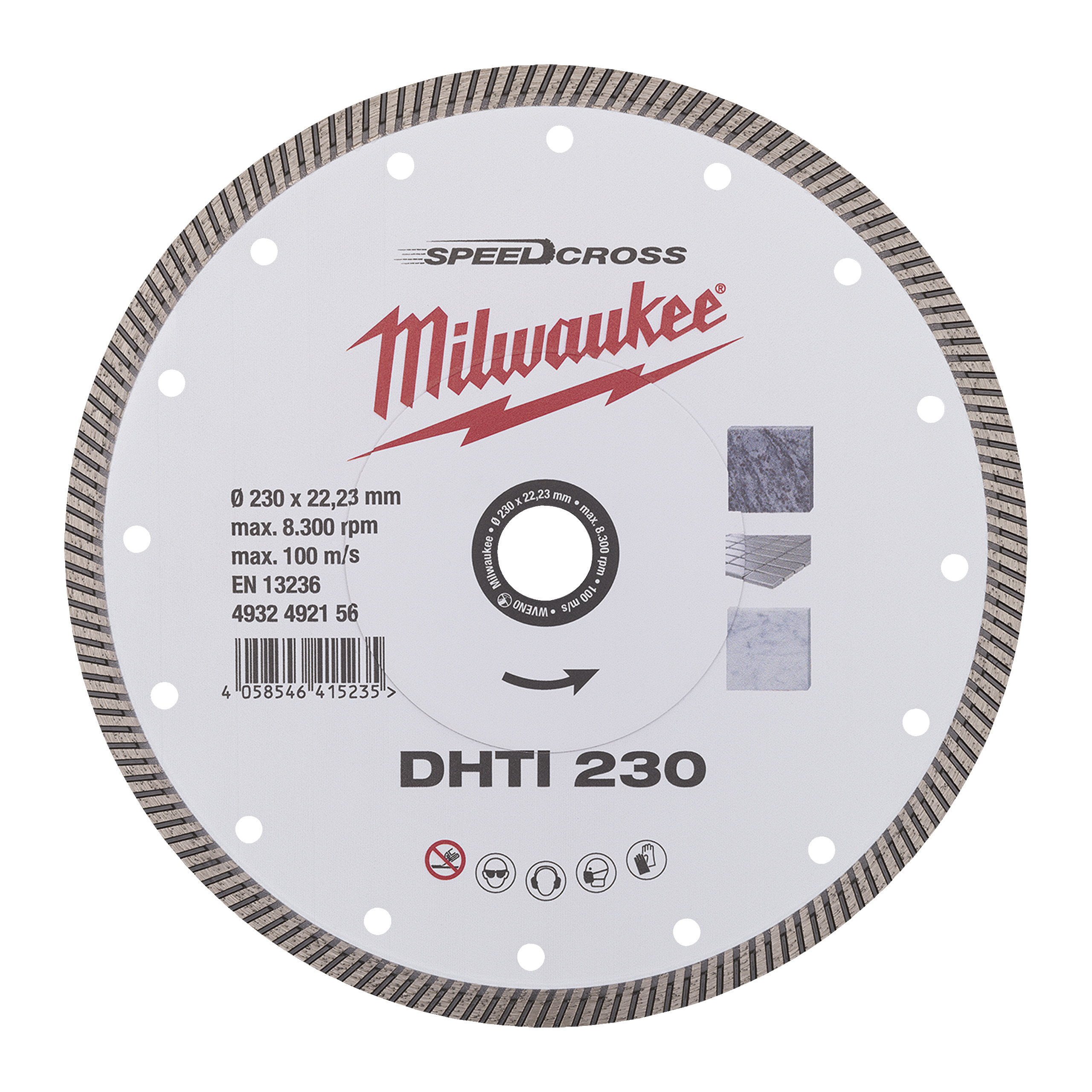 Milwaukee Accessoires 4932492156 Speedcross DHTi Diamantschijf 230 mm