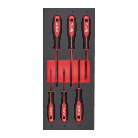 Milwaukee Accessoires 4932492392 Schroevendraaier TX Set 2 (6 delig) in Foam Inlay