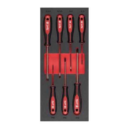 Milwaukee Accessoires 4932492394 Schroevendraaier SL & PH Set (7 delig) in Foam Inlay