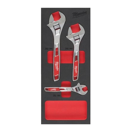 Milwaukee Accessoires 4932492397 Verstelbare Moersleutelset (3 delig) in Foam Inlay