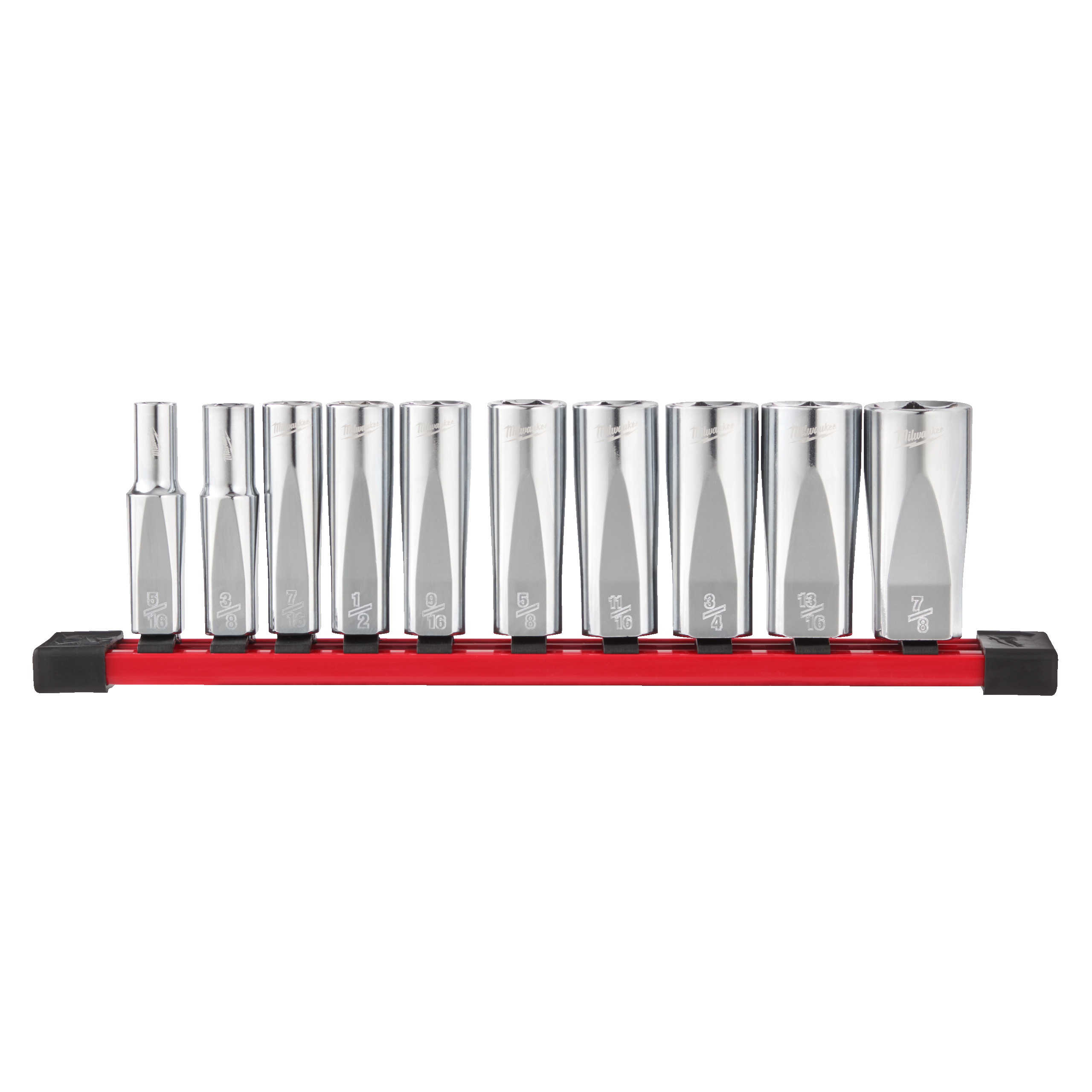 Milwaukee Accessoires 4932492510 3/8” doppenset lang SAE maten (10-delig)