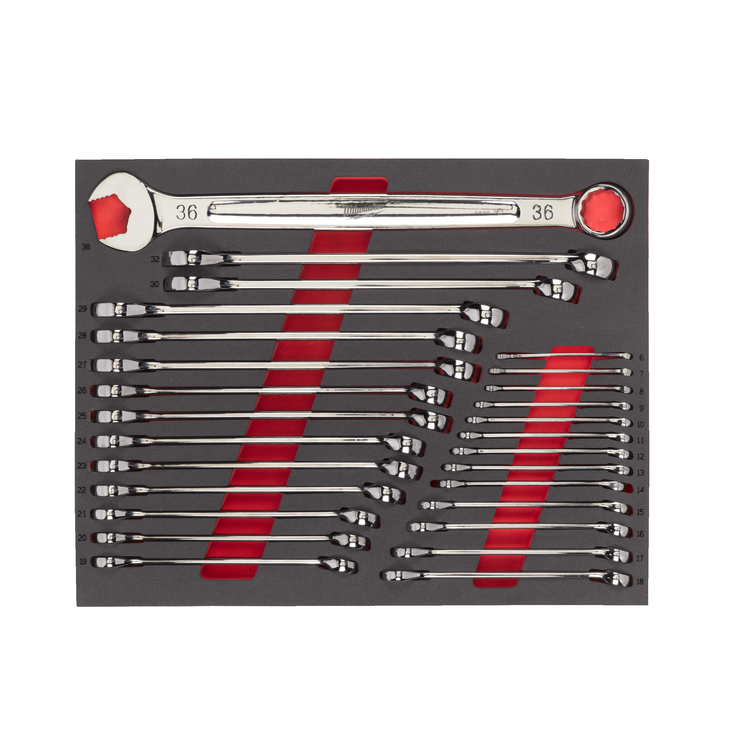 Milwaukee Accessoires 4932493247 27-delige foam inlay MAX BITE™ metrische combinatiesleutelset