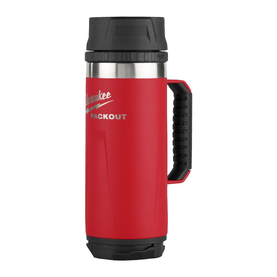 Milwaukee Accessoires 4932493471 PACKOUT 532 ml mok met drinkdop rood