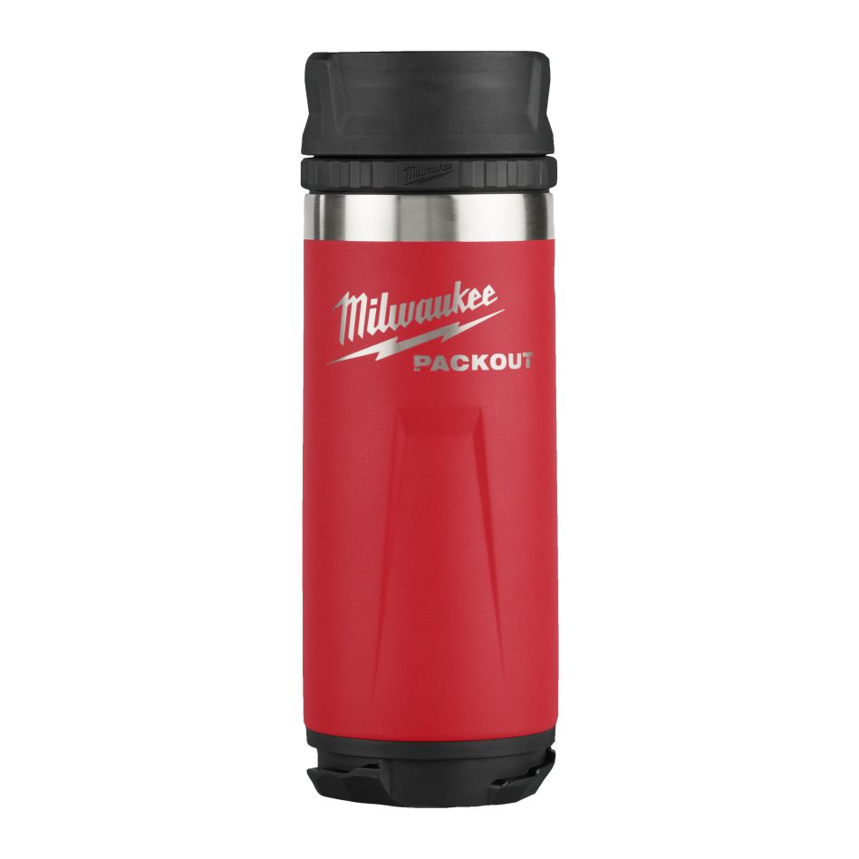 Milwaukee Accessoires 4932493473 PACKOUT™ 532 ml fles met drinkdop rood