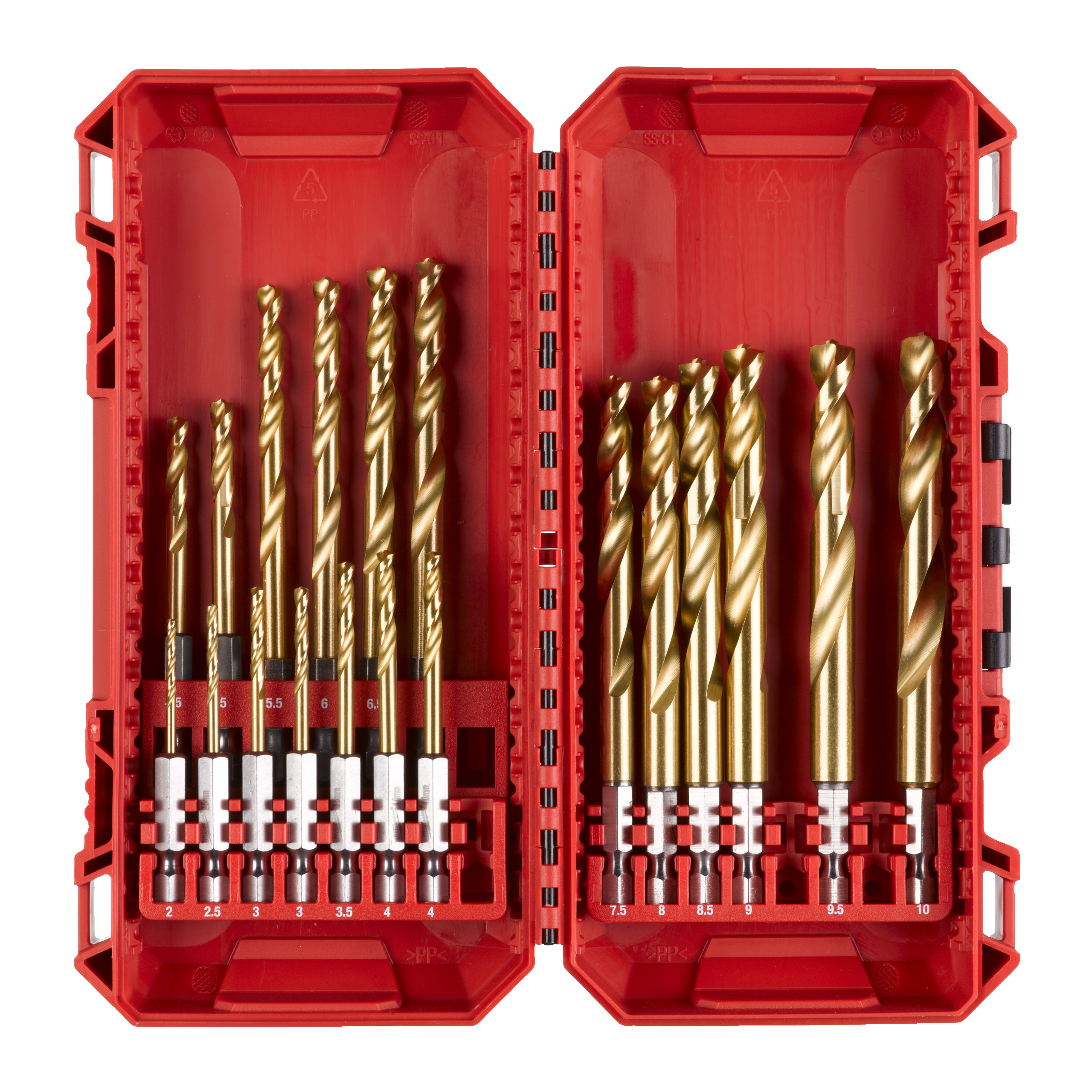 Milwaukee Accessoires 4932493866 RED HEX - SHOCKWAVE™ HSS-TiN metaalborenset 19-delig