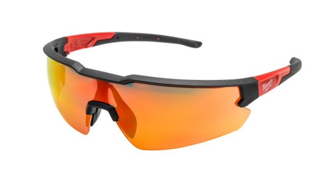 Milwaukee Accessoires 4932498548 Veiligheidsbril Enhanced - Rood gespiegeld glas