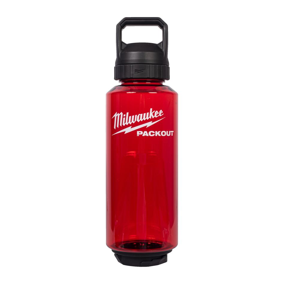 Milwaukee Accessoires 4932498638 PACKOUT 1420 ml Plastic fles met drinkdop rood