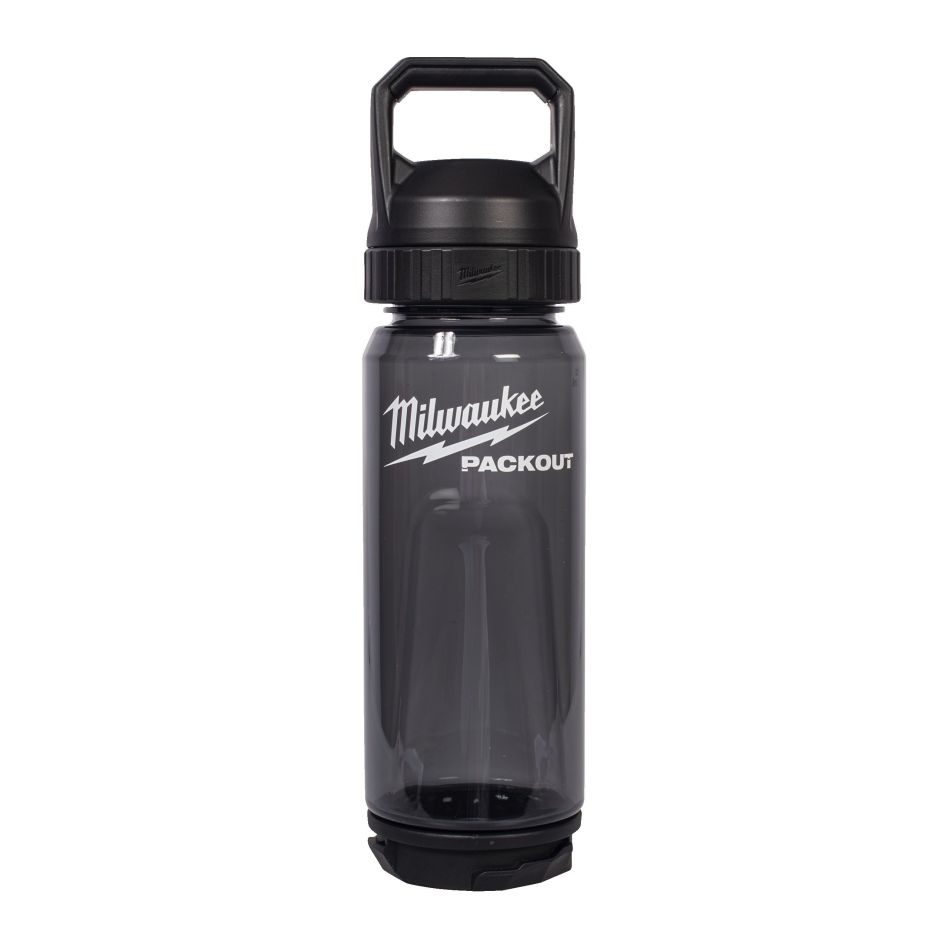 Milwaukee Accessoires 4932498639 PACKOUT 740 ml Plastic fles met drinkdop zwart