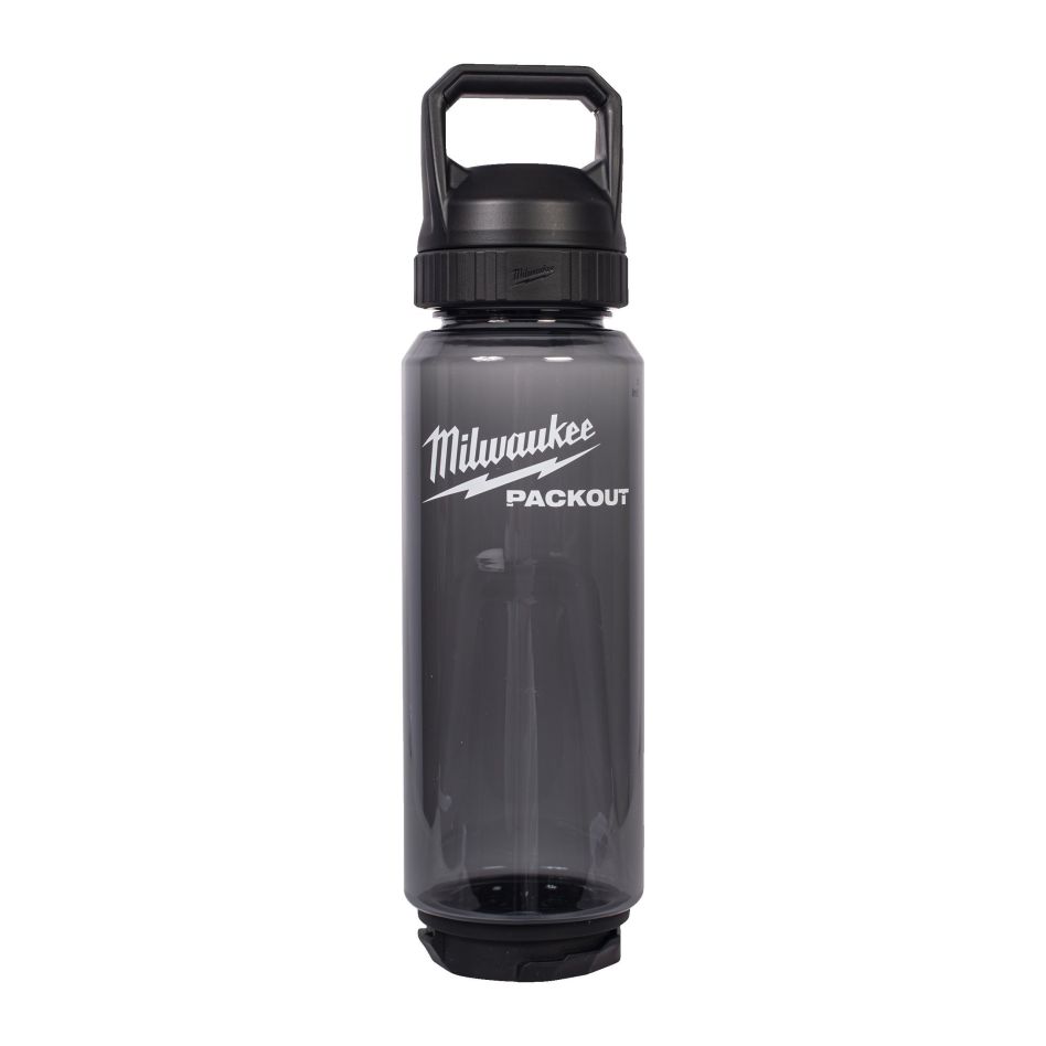 Milwaukee Accessoires 4932498640 PACKOUT 1005 ml Plastic fles met drinkdop zwart