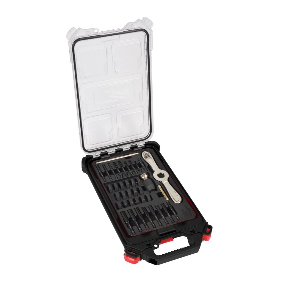 Milwaukee Accessoires 4932498721 Metrische tap- en snijset PACKOUT™ met Hex-LOK™ 2-in-1 handgreep (38-delig)