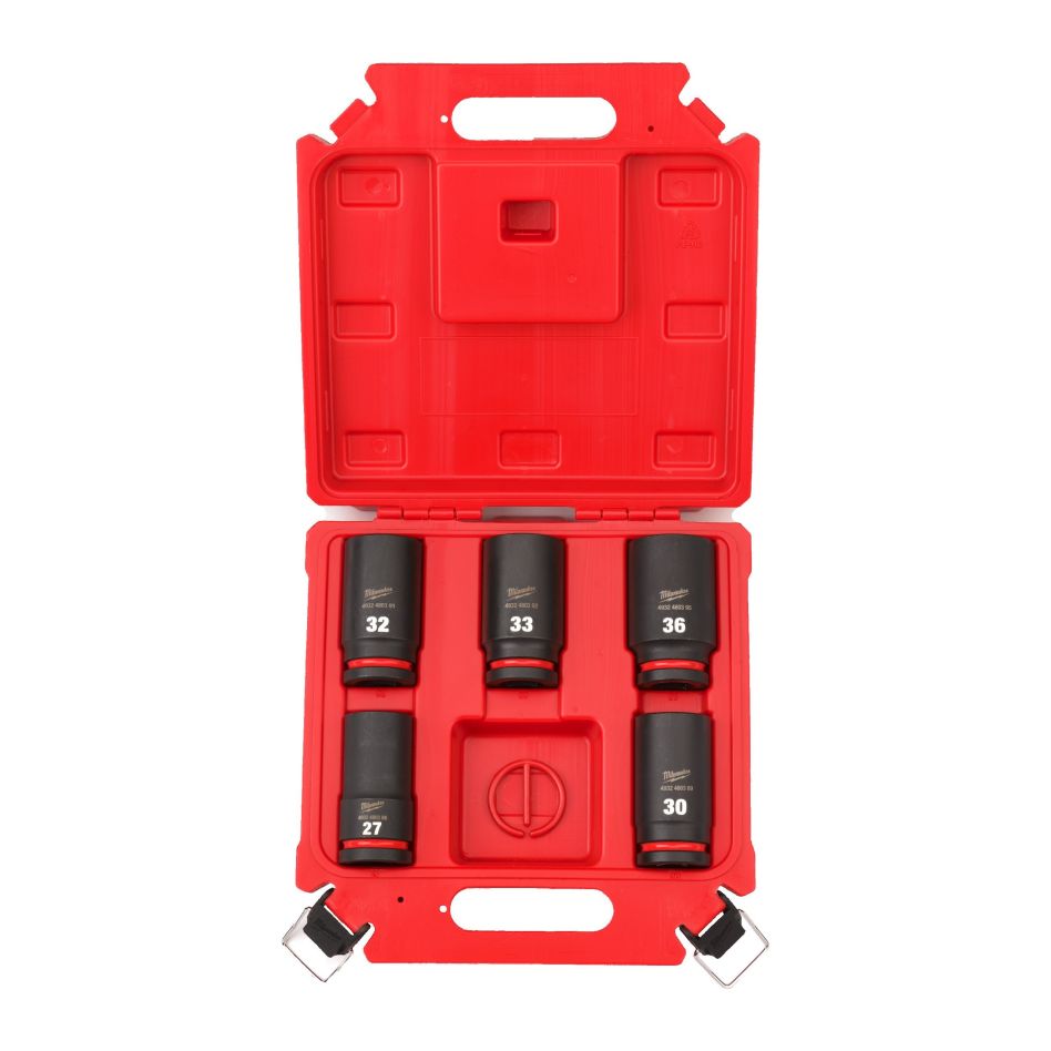 Milwaukee Accessoires 4932498750 SHOCKWAVE Doppenset 3/4 Diep 27,30,32,33,36mm