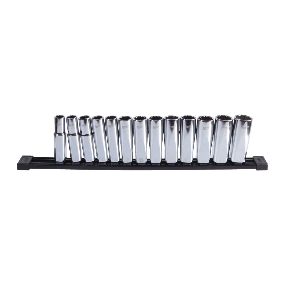 Milwaukee Accessoires 4932498798 Diepe doppenset 12-kant metrisch 1/2″ aansluiting 13-delig