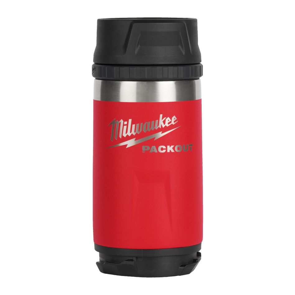 Milwaukee Accessoires 4932498977 PACKOUT™ 355 ml fles met drinkdop rood